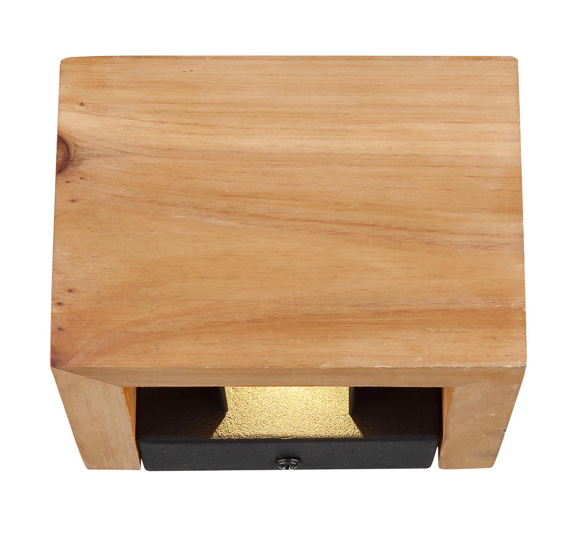 LED-WANDLEUCHTE - Dunkelbraun/Schwarz, Design, Holz/Metall (13,5/11,5/9,5cm) - Globo