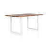 ESSTISCH Akazie vollmassiv rechteckig Naturfarben, Weiß  - Weiß/Naturfarben, MODERN, Holz/Metall (120/80/75cm) - Livetastic