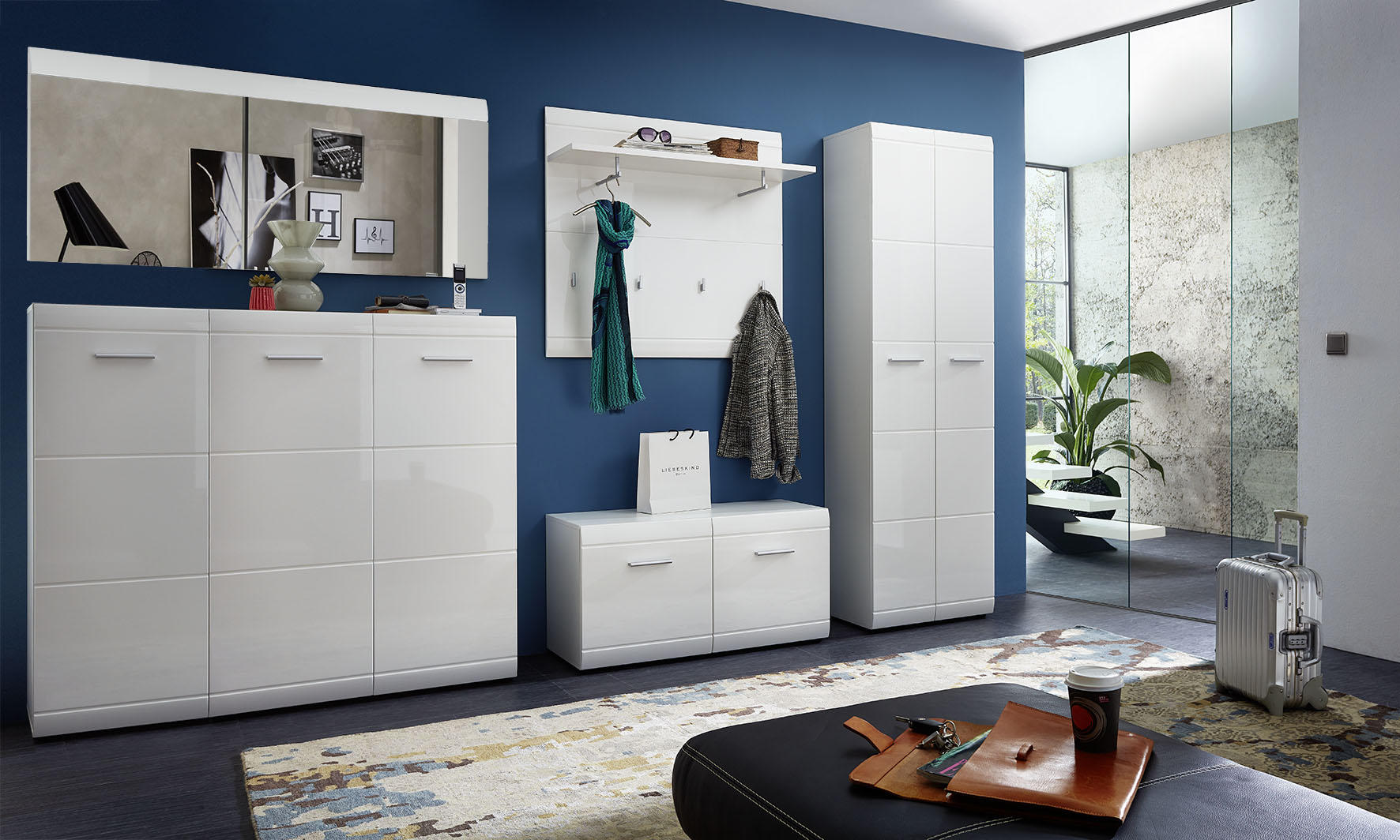 GARDEROBE Weiß - Weiß, Design (319/197/36cm) - Carryhome