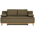 SCHLAFSOFA  in Flachgewebe Grün  - Naturfarben/Grün, KONVENTIONELL, Holz/Textil (203/95/96cm) - Venda