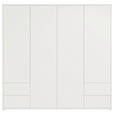DREHTÜRENSCHRANK 224/214/60 cm,  in Weiß, 4-türig  - Weiß, Trend, Holzwerkstoff (224/214/60cm) - Carryhome