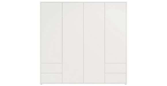 DREHTÜRENSCHRANK 224/214/60 cm,  in Weiß, 4-türig  - Weiß, Trend, Holzwerkstoff (224/214/60cm) - Carryhome