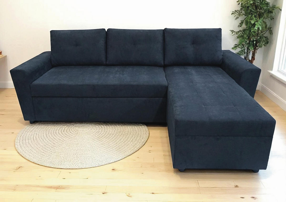 ECKSOFA TERMOLI Anthrazit Jacquard  - Anthrazit/Schwarz, Design, Kunststoff/Textil (231/155cm) - MID.YOU