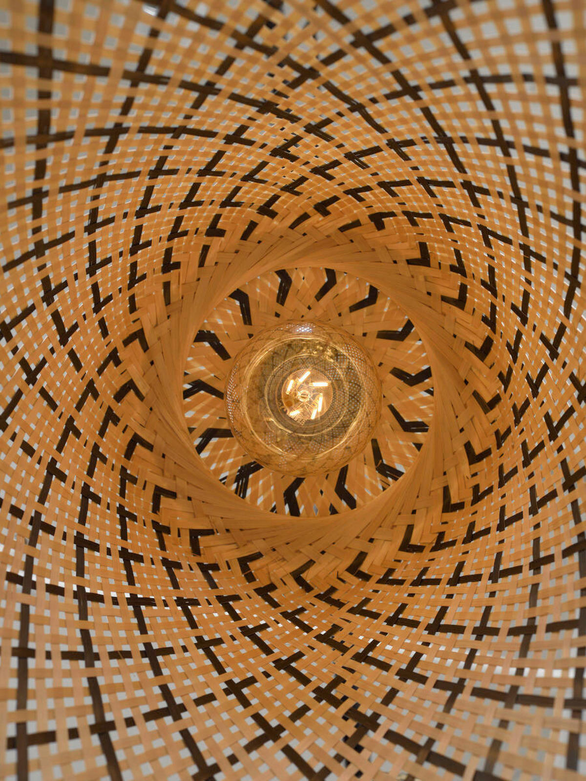 ZÁVĚSNÉ SVÍTIDLO, 34/34/48 cm  - černá/přírodní barvy, Trend (34/34/48cm) - Good & Mojo