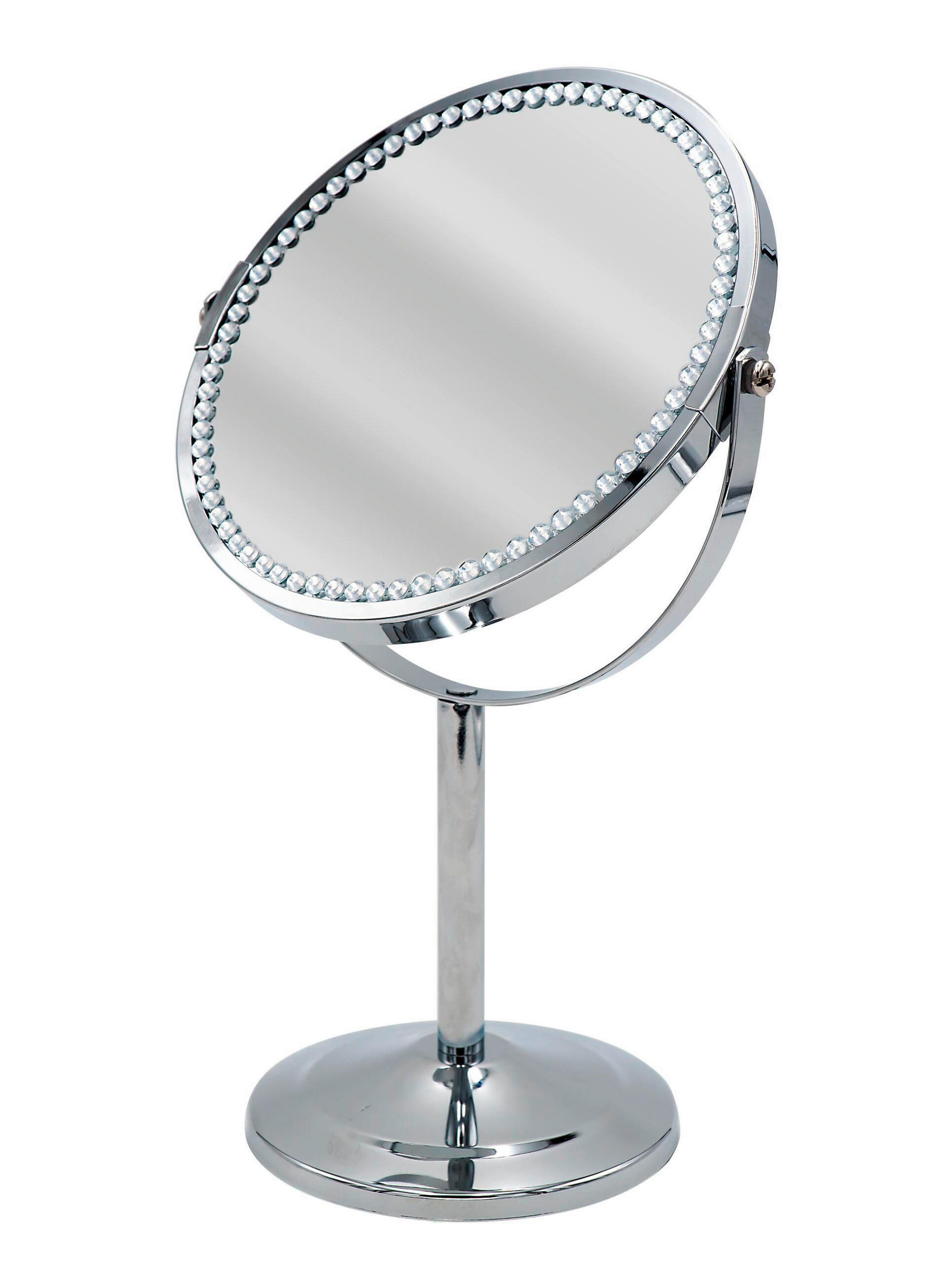 SCHMINKSPIEGEL     - Chromfarben, Basics, Glas/Metall (20/30/18,5cm) - Sadena