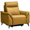 SESSEL Echtleder Currygelb  - Currygelb/Schwarz, Design, Leder/Metall (107/105/98cm) - Belluti