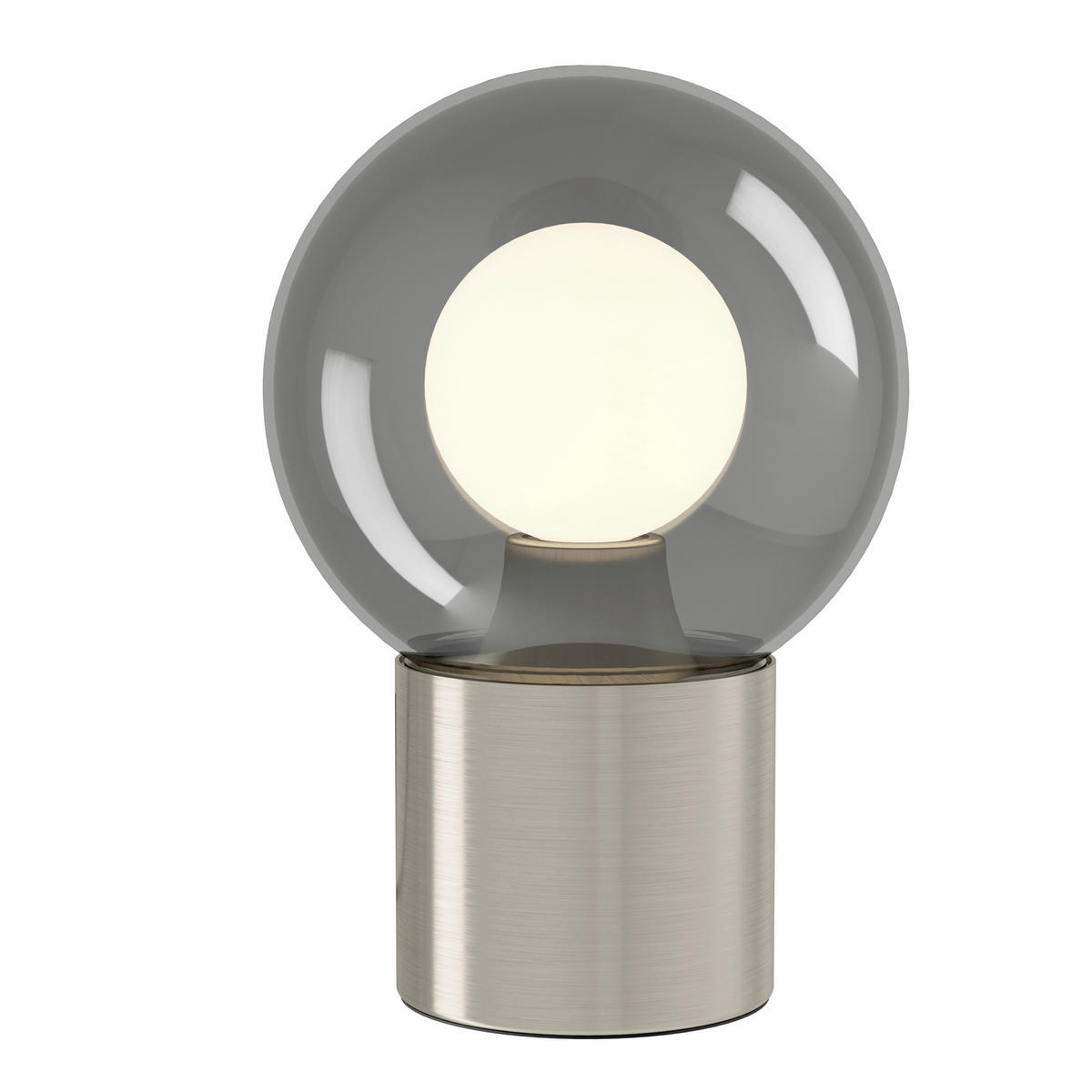 TISCHLEUCHTE Bravino 12/17,5 cm  - Schwarz/Nickelfarben, Design, Glas/Metall (12/17,5cm) - Eglo
