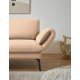 ECKSOFA  in Flachgewebe Lachsfarben  175-224/255-365 cm  - Schwarz/Lachsfarben, Design, Textil/Metall (175-224/255-365cm) - Dieter Knoll