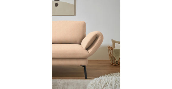 ECKSOFA  in Flachgewebe Lachsfarben  175-224/255-365 cm  - Schwarz/Lachsfarben, Design, Textil/Metall (175-224/255-365cm) - Dieter Knoll