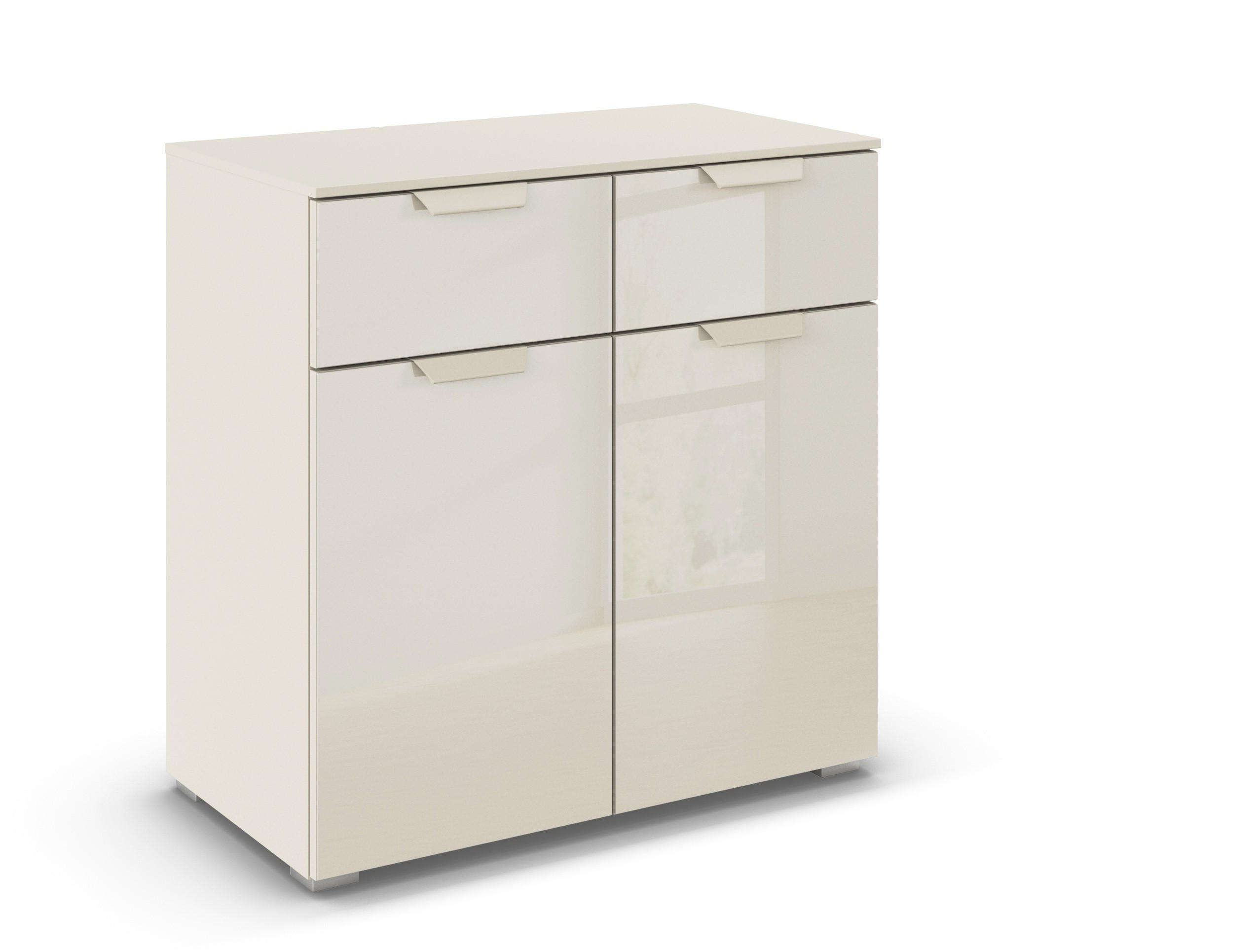 KOMMODE  in 80/81/42 cm  - Champagner, Design, Glas/Holzwerkstoff (80/81/42cm) - Carryhome