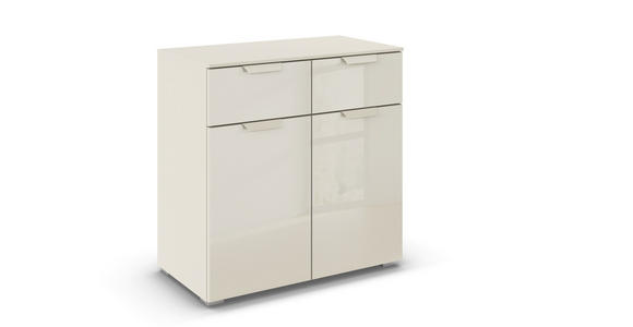 KOMMODE  in 80/81/42 cm  - Champagner, Design, Glas/Holzwerkstoff (80/81/42cm) - Carryhome