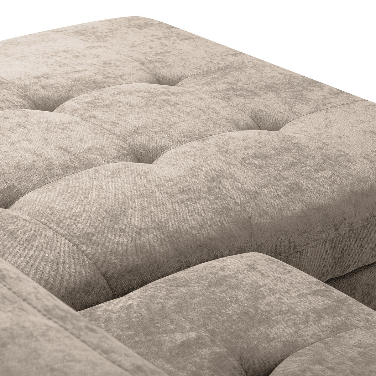 ECKSOFA  Webstoff Taupe  - Taupe/Schwarz, Design, Textil/Metall (268/195cm) - Livetastic