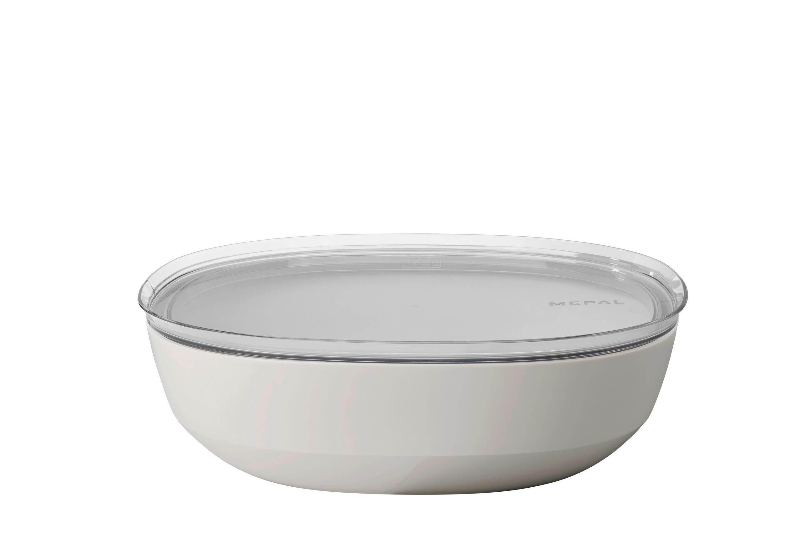 SALATSCHÜSSEL  Silueta  - Transparent/Weiß, KONVENTIONELL, Kunststoff (30,1/9,2cm) - Mepal