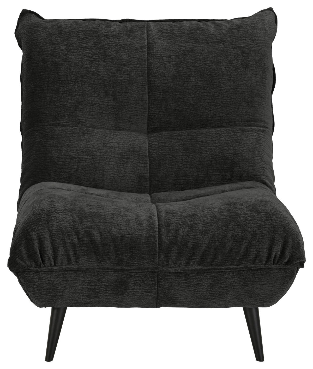 SESSEL in Mikrofaser Schwarz  - Schwarz, Konventionell, Textil/Metall (89/100/101cm) - MID.YOU