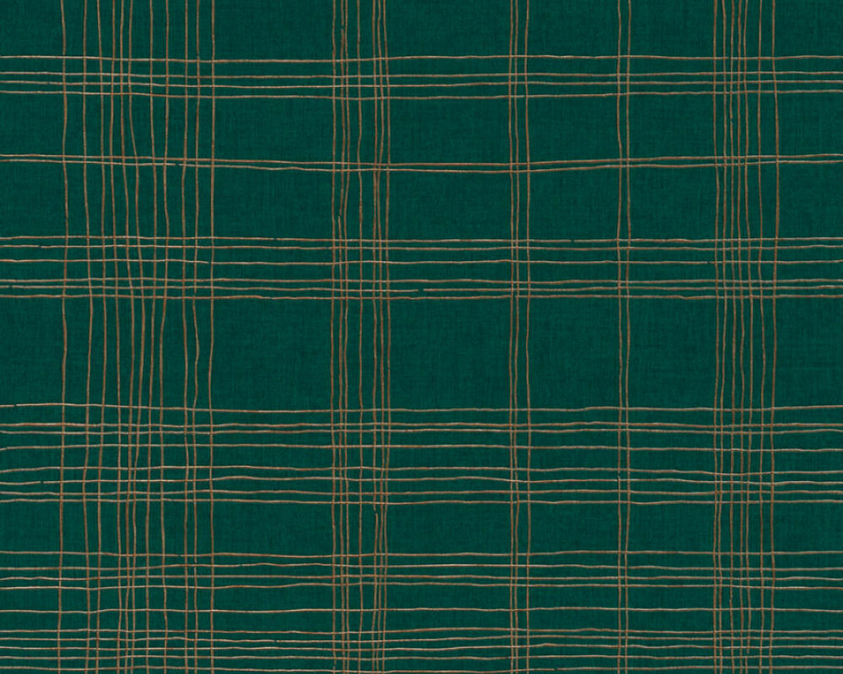 TAPETA VINILNA  zelena, zlatne boje  - zelena/zlatne boje, Basics, papir (53*1000cm)