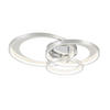 LED-DECKENLEUCHTE Matteo  Smart 54,2/46,8/11 cm   - Chromfarben/Alufarben, Design, Kunststoff/Metall (54,2/46,8/11cm) - Novel
