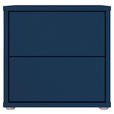 NACHTSCHRANK 50/48/42 cm  - Silberfarben/Dunkelblau, Trend, Holzwerkstoff/Kunststoff (50/48/42cm) - Carryhome