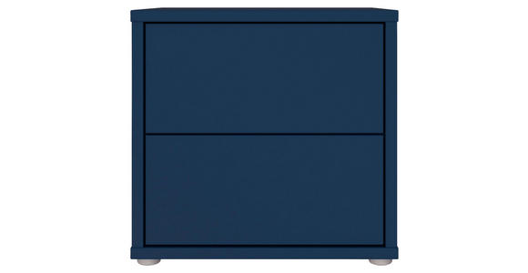 NACHTSCHRANK 50/48/42 cm  - Silberfarben/Dunkelblau, Trend, Holzwerkstoff/Kunststoff (50/48/42cm) - Carryhome