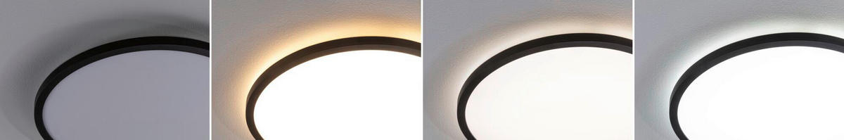 LED-DECKENLEUCHTE Atria Shine 40,0/3,5 cm   - Schwarz, Basics, Kunststoff (40,0/3,5cm) - Paulmann
