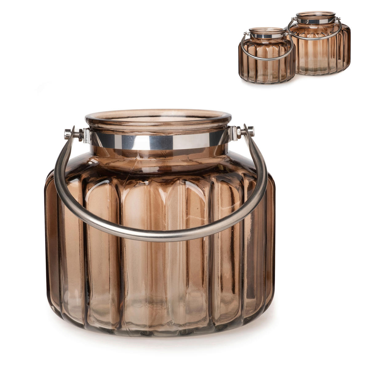 WINDLICHT - Braun, Basics, Glas (20/18cm)