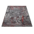VINTAGE-TEPPICH 65/130 cm Timeline Quantum Grau, Hellrot  - Hellrot/Grau, Design, Textil (65/130cm) - Novel