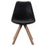 STUHL Lederlook Eiche massiv Eichefarben, Schwarz - Eichefarben/Schwarz, Design, Holz/Kunststoff (48/82/56cm) - Carryhome