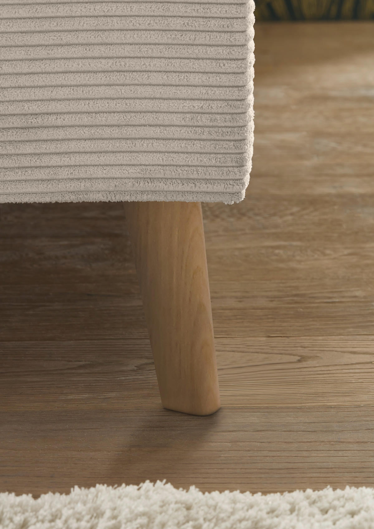 POLSTERBETT 180/200 cm,  in Beige,  - Eichefarben/Beige, KONVENTIONELL, Holz/Textil (180/200cm) - SetOne by Musterring