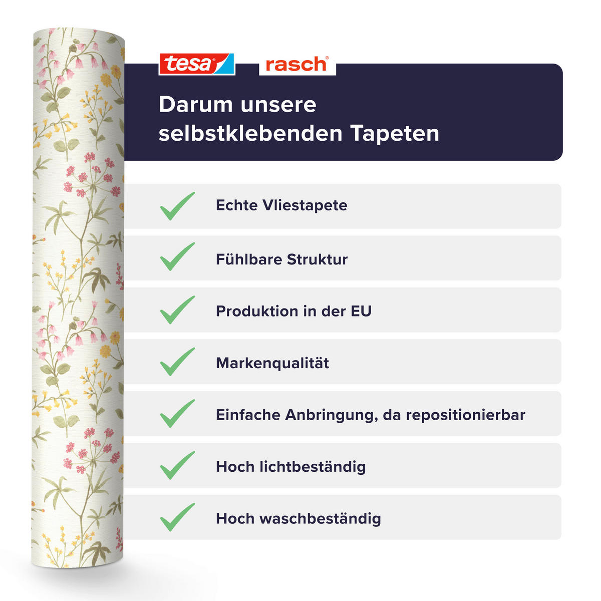 TAPETE - Weiß, ROMANTIK / LANDHAUS, Textil (600/53cm) - Tesa