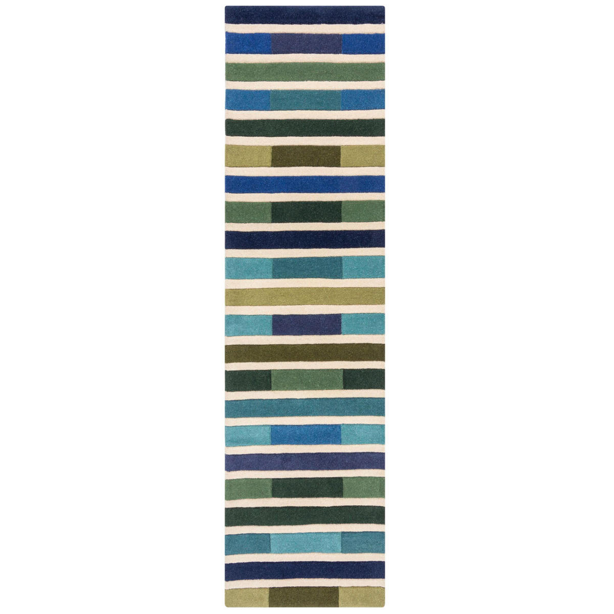 WOLLTEPPICH 60/230 cm Illusion Grün  - Grün, Basics, Textil (60/230cm)