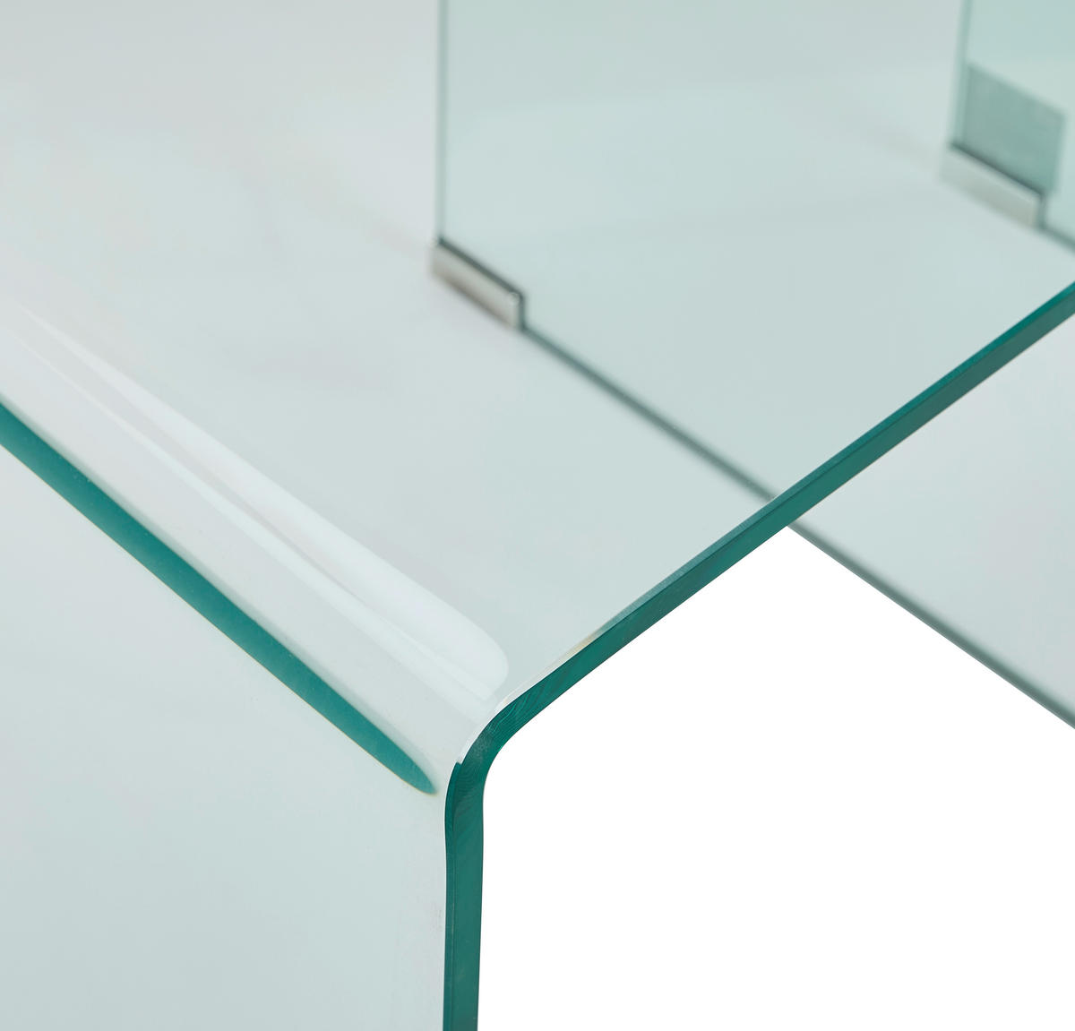 COUCHTISCH ESG quadratisch Transparent  - Blau/Transparent, Design, Glas (50/40/45/39/50/40cm) - Livetastic