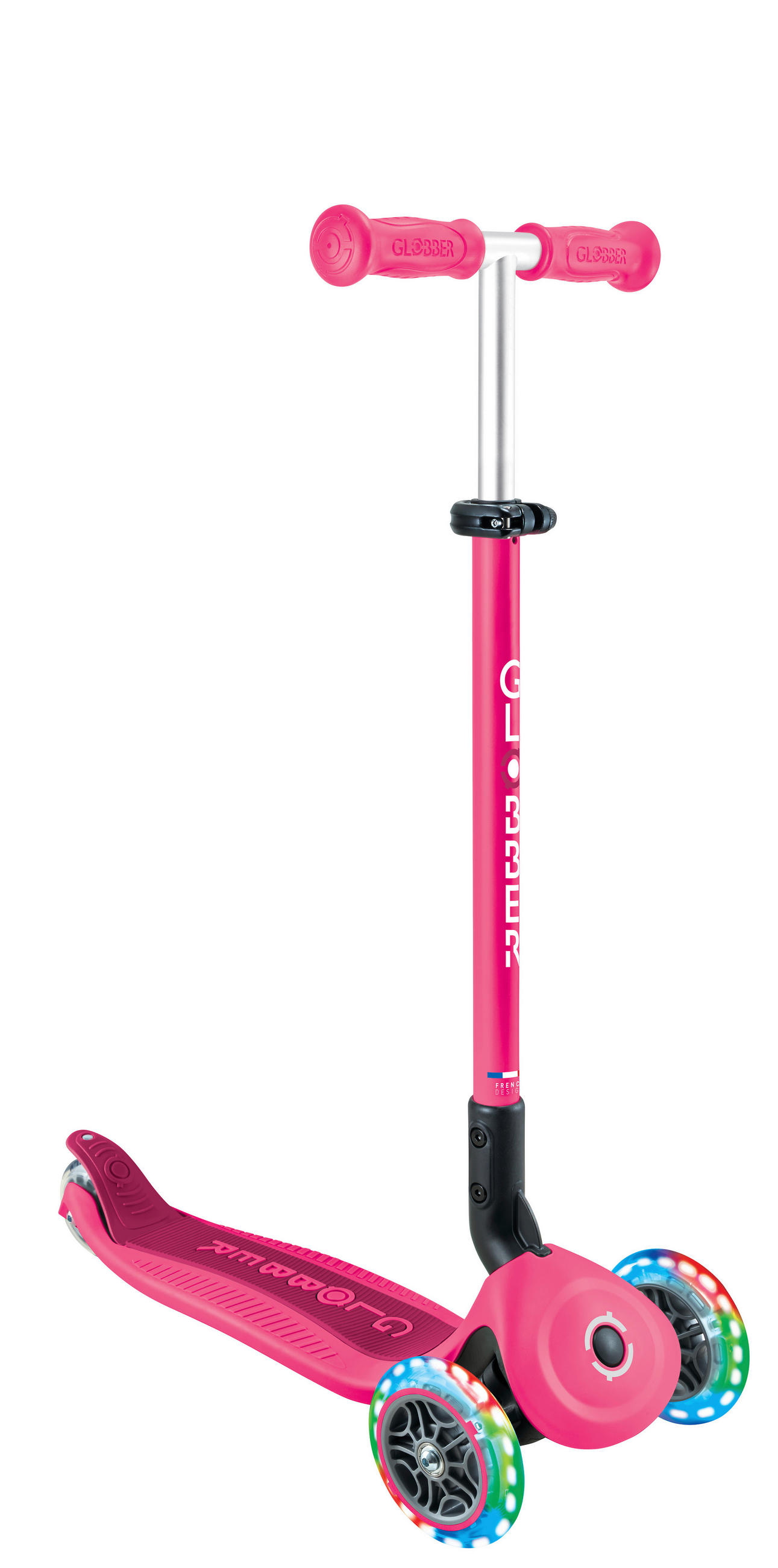 LAUFRAD GO-UP ACTIVE LIGHTS 3IN1  - Pink/Fuchsia, Basics, Kunststoff/Metall (67/28/95,5cm) - GLOBBER