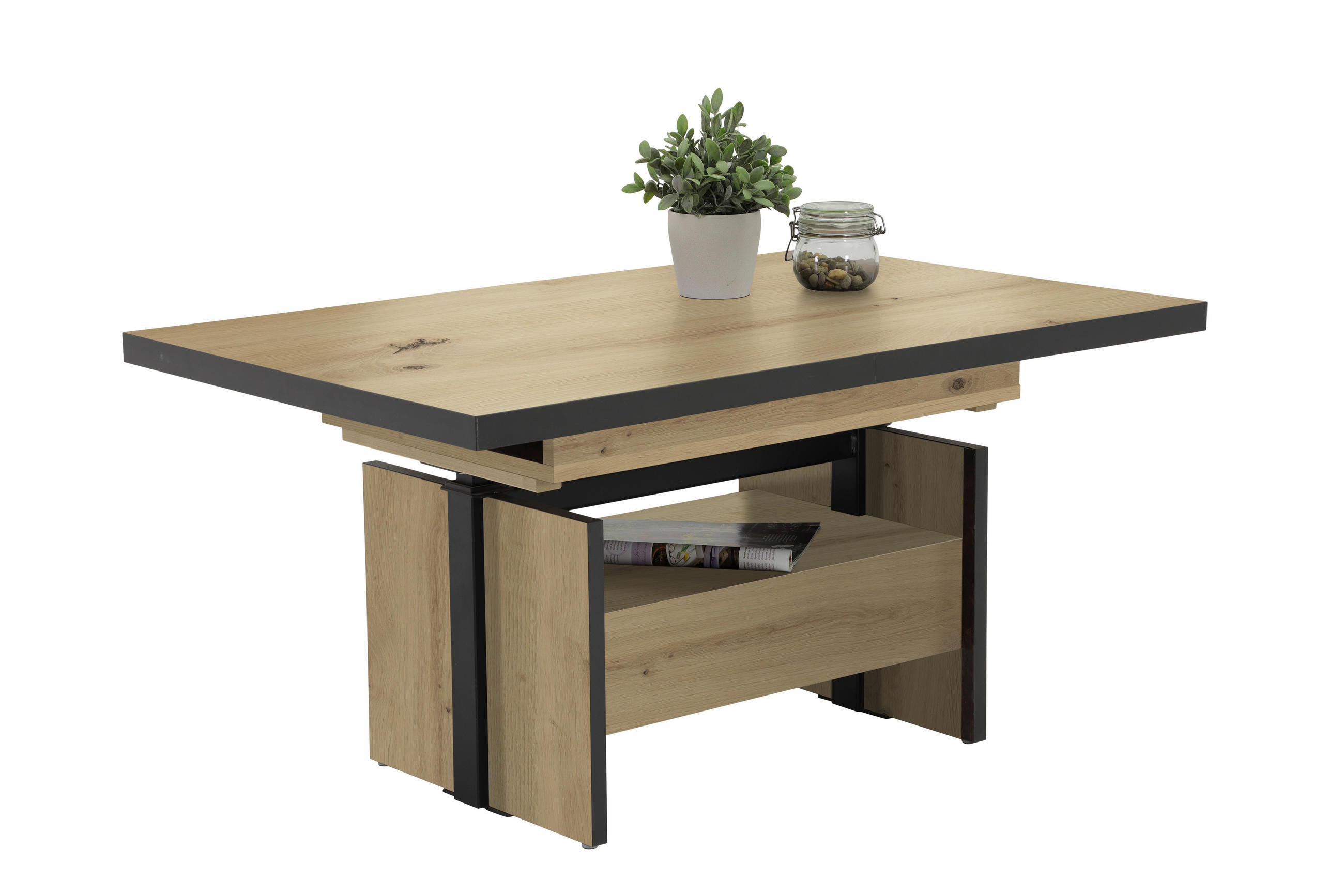 COUCHTISCH 110-150/70/54-73 cm rechteckig Eiche Artisan  - Eiche Artisan, Design, Holzwerkstoff (110-150/70/54-73cm) - Livetastic