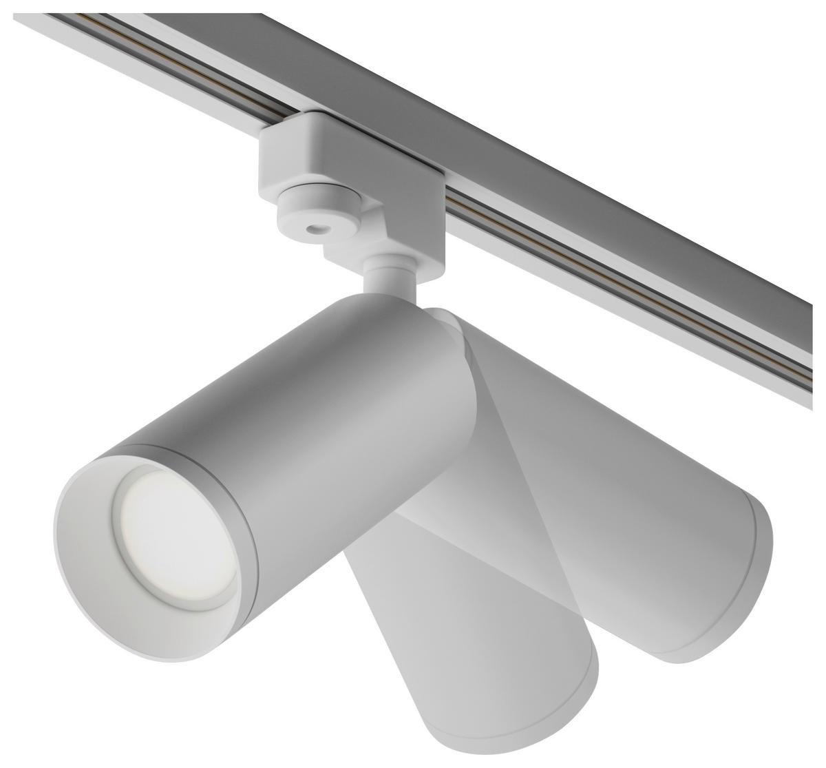 SCHIENENSYSTEM-STRAHLER - Weiß, Basics, Metall (6/21/13cm) - MAYTONI