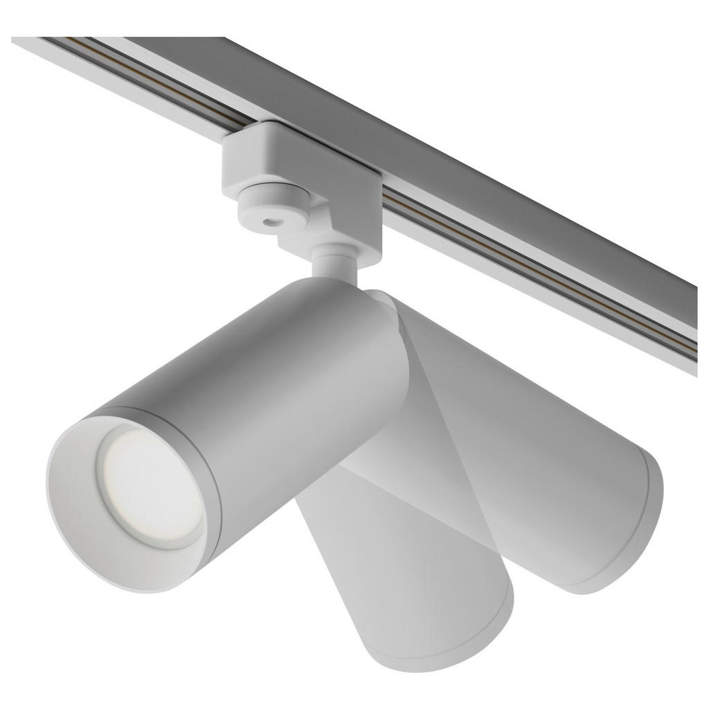 Thumbnail - Maytoni Schienensystem-Strahler, Weiß, Metall, zylindrisch,zylindrisch, 6x21x13 cm, CE, verstellbare Spotlights, Lampen ...