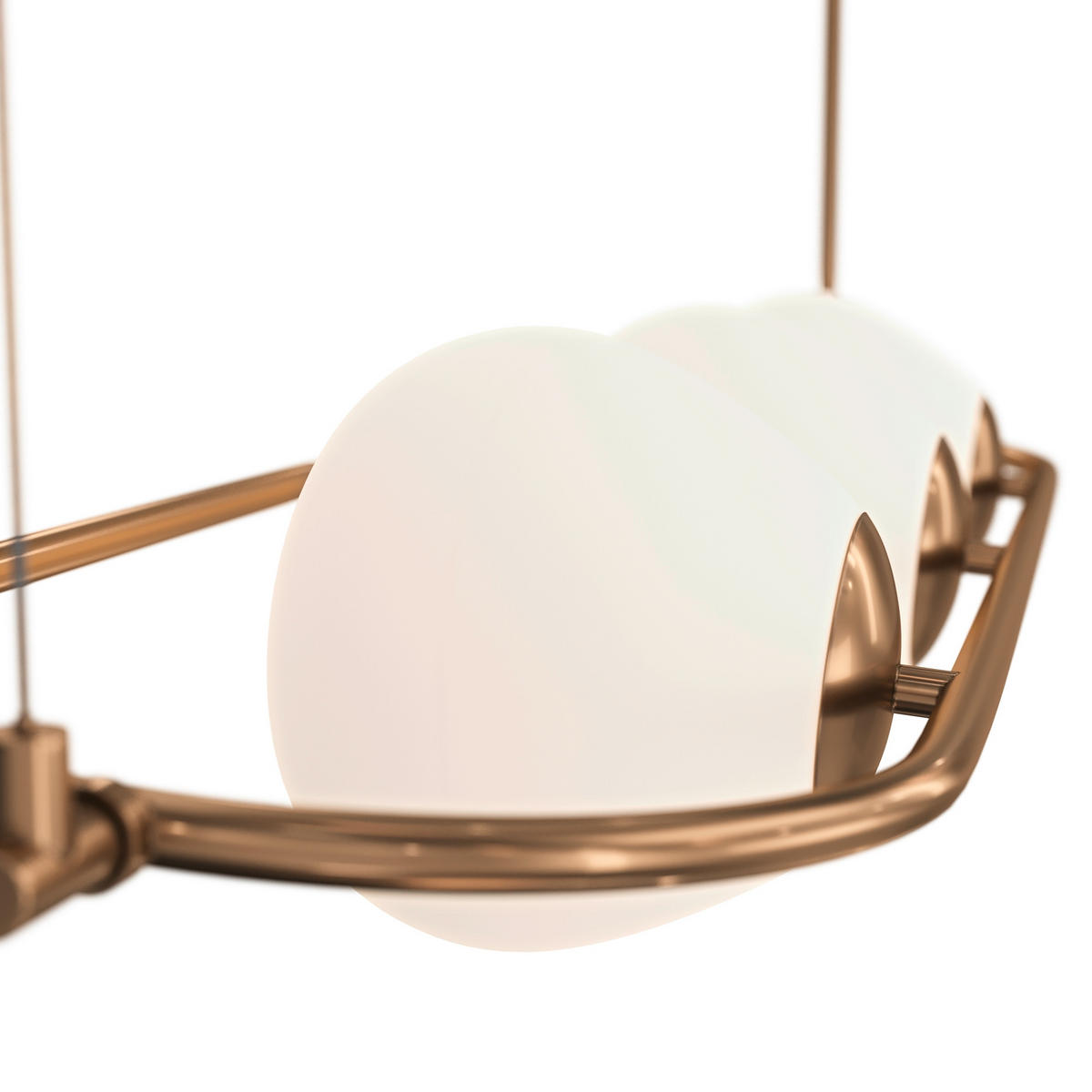 PENDELLEUCHTE 89/25,5/137 cm    - Weiss/Messingfarben, Trend, Glas/Metall (89/25,5/137cm) - MAYTONI