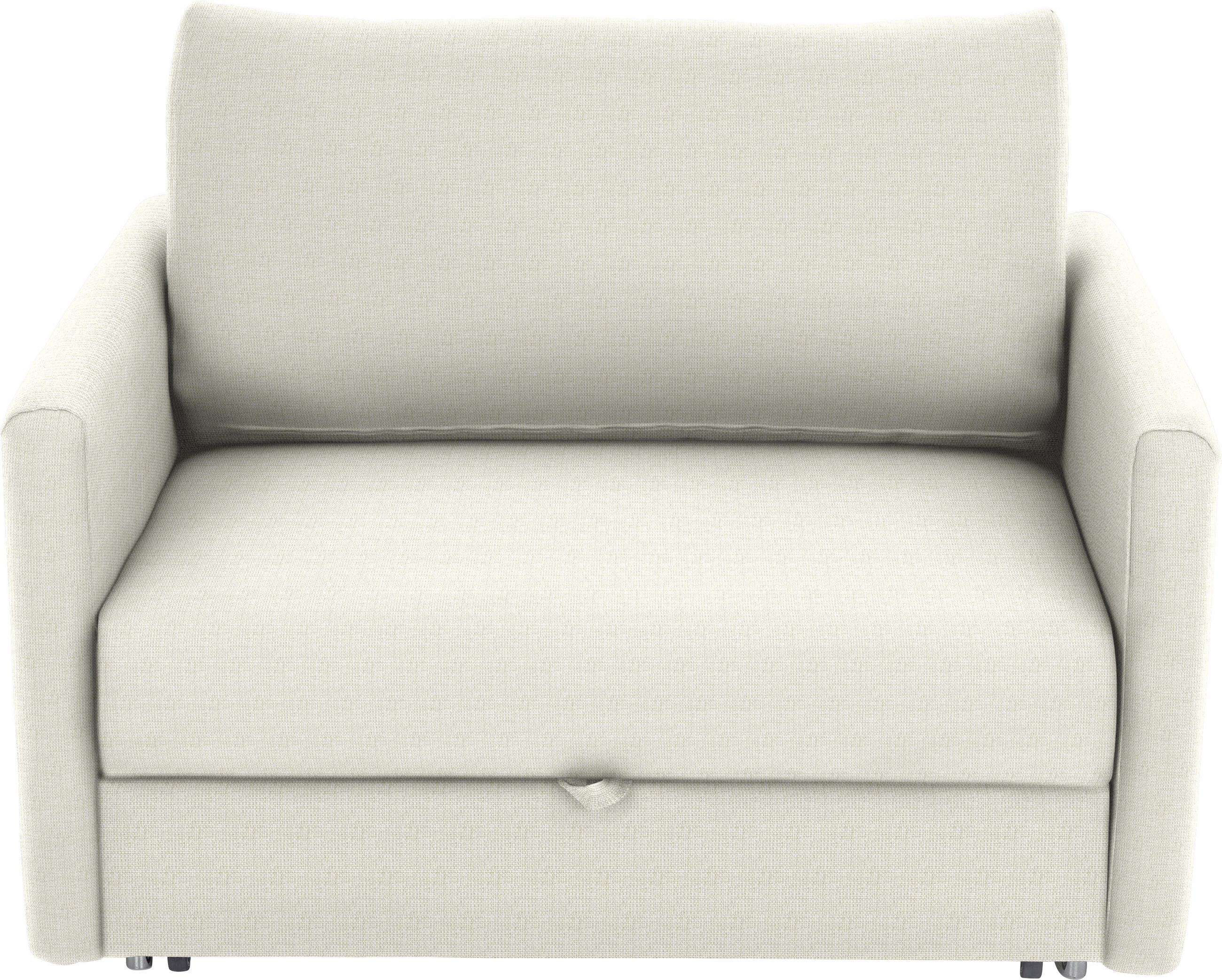 SCHLAFSESSEL in Flachgewebe Naturfarben  - Chromfarben/Naturfarben, Design, Textil/Metall (116/77-88/110-120cm) - Bali