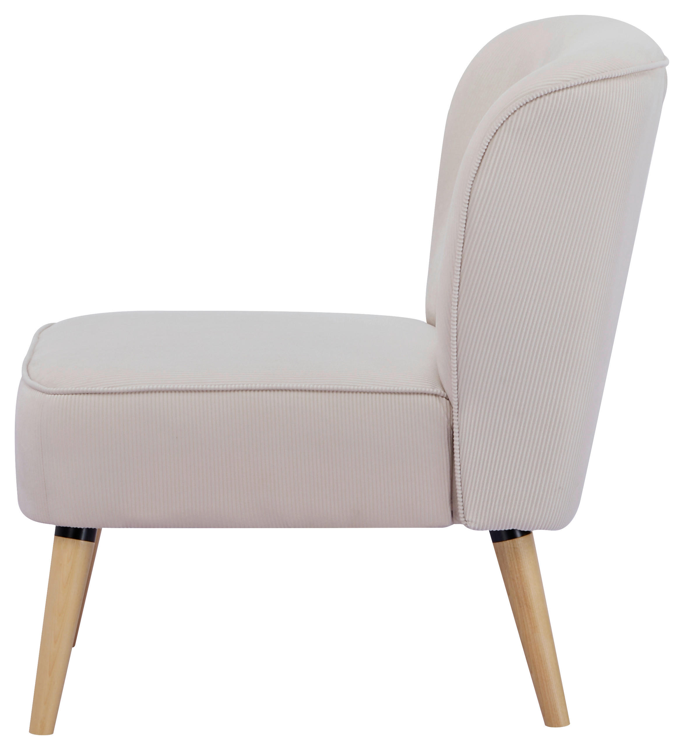 SESSEL Cord Beige    - Beige/Naturfarben, Design, Holz/Textil (75/82/80cm) - Livetastic