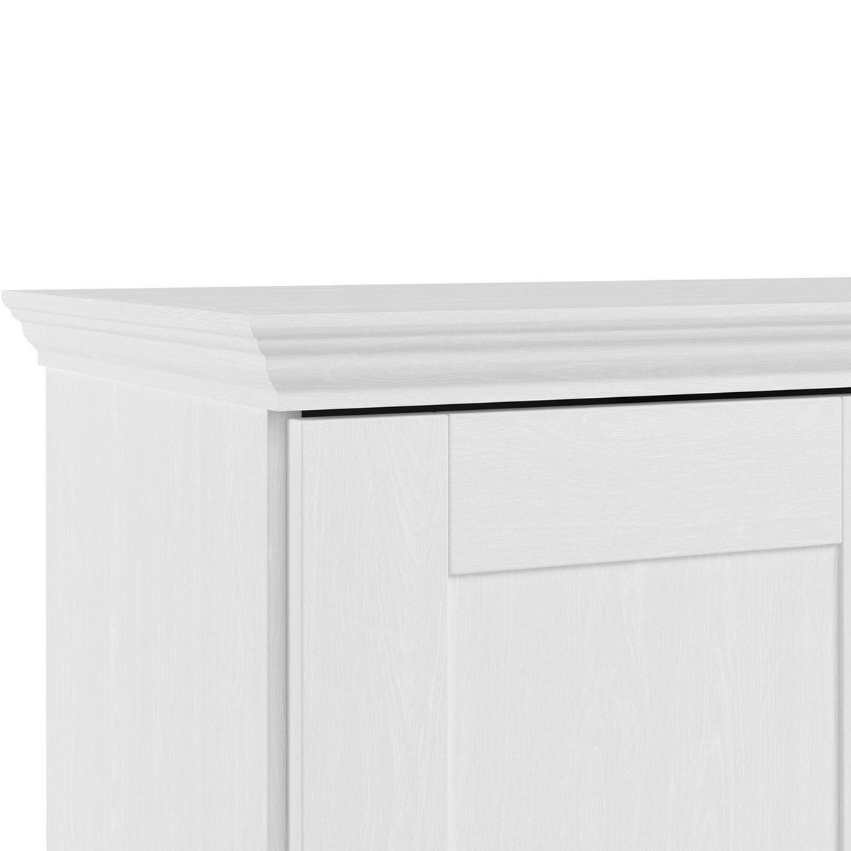 GARDEROBENSCHRANK MURCIA  in 83/130/35 cm  - Silberfarben/Weiß, Design, Holzwerkstoff/Metall (83/130/35cm) - Livetastic
