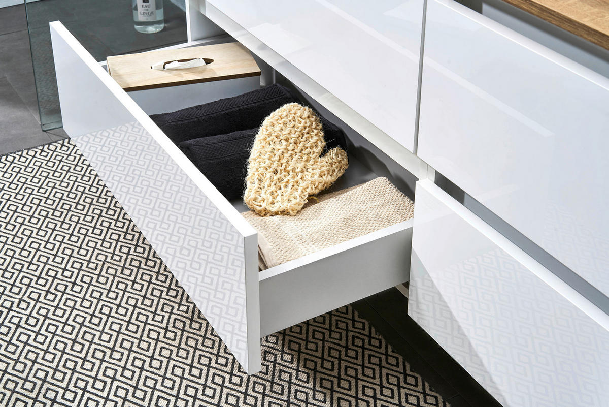 WASCHTISCHKOMBI 113 cm  - Eichefarben/Weiß, KONVENTIONELL, Keramik/Holzwerkstoff (113cm) - Pelipal