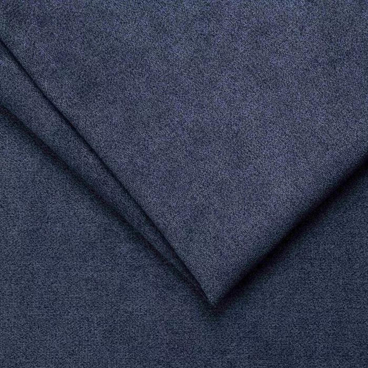 ECKSOFA Dunkelblau Mikrofaser  - Chromfarben/Dunkelblau, KONVENTIONELL, Textil/Metall (172/300cm) - MID.YOU