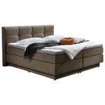 BOXSPRINGBETT 180/200 cm  in Taupe  - Taupe/Schwarz, KONVENTIONELL, Kunststoff/Textil (180/200cm) - Carryhome