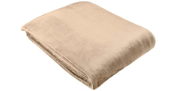 DECKE EMMA 140/190 cm - Taupe, Basics, Textil (140/190cm) - Novel