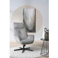 RELAXSESSELSET in Metall, Textil Grau, Schwarz  - Schwarz/Grau, Design, Textil/Metall (74/108/84cm) - Hom`in