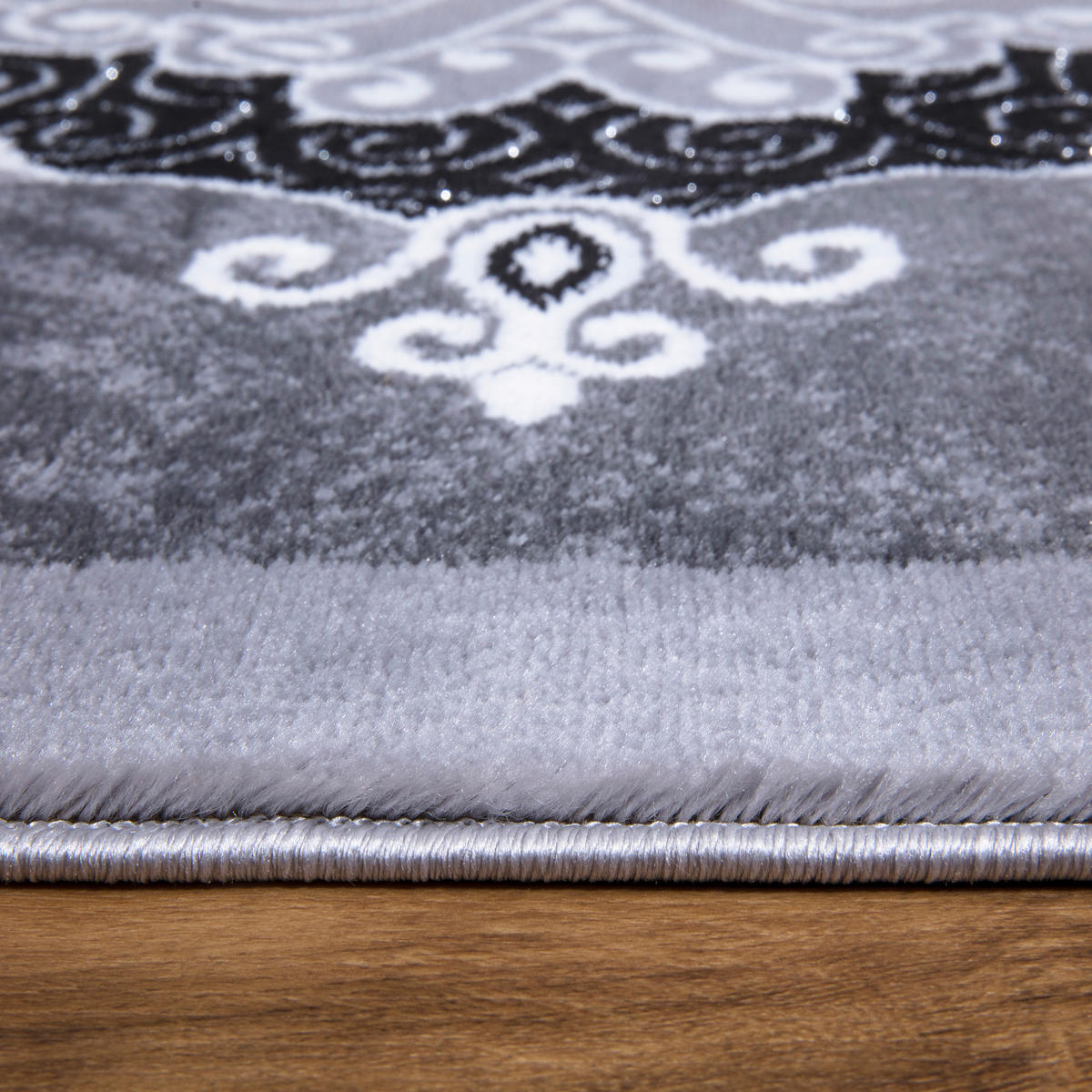 VINTAGE-TEPPICH 80/150 cm 39176 Grau, Schwarz  - Schwarz/Grau, LIFESTYLE, Textil (80/150cm)