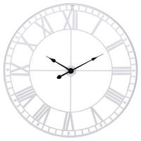 WANDUHR  Weiß  - Weiß, Basics, Metall (120/120/4cm) - Carryhome