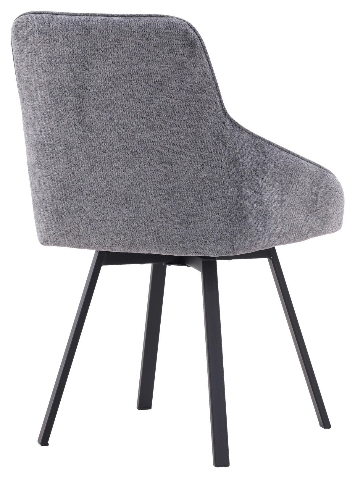 STUHL-SET 2 Stück  in Stahl Textilgeflecht Metall, Textil  - Dunkelgrau/Schwarz, Design, Textil/Metall (55/88/60cm) - Livetastic