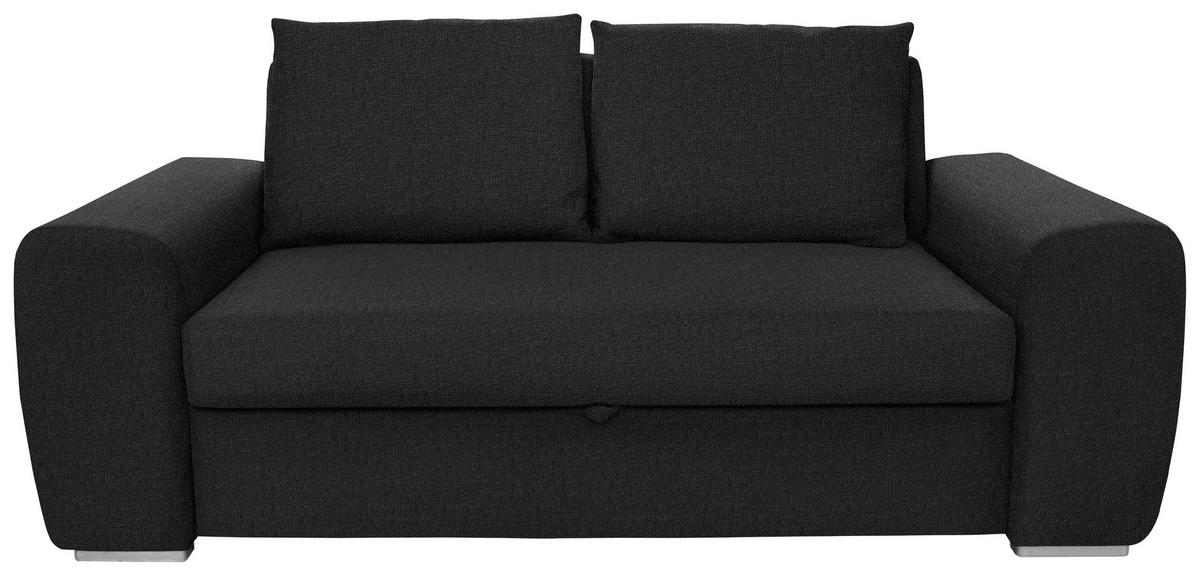 SCHLAFSOFA Textil Anthrazit  - Chromfarben/Anthrazit, Design, Holz/Textil (199/92/97cm) - Livetastic