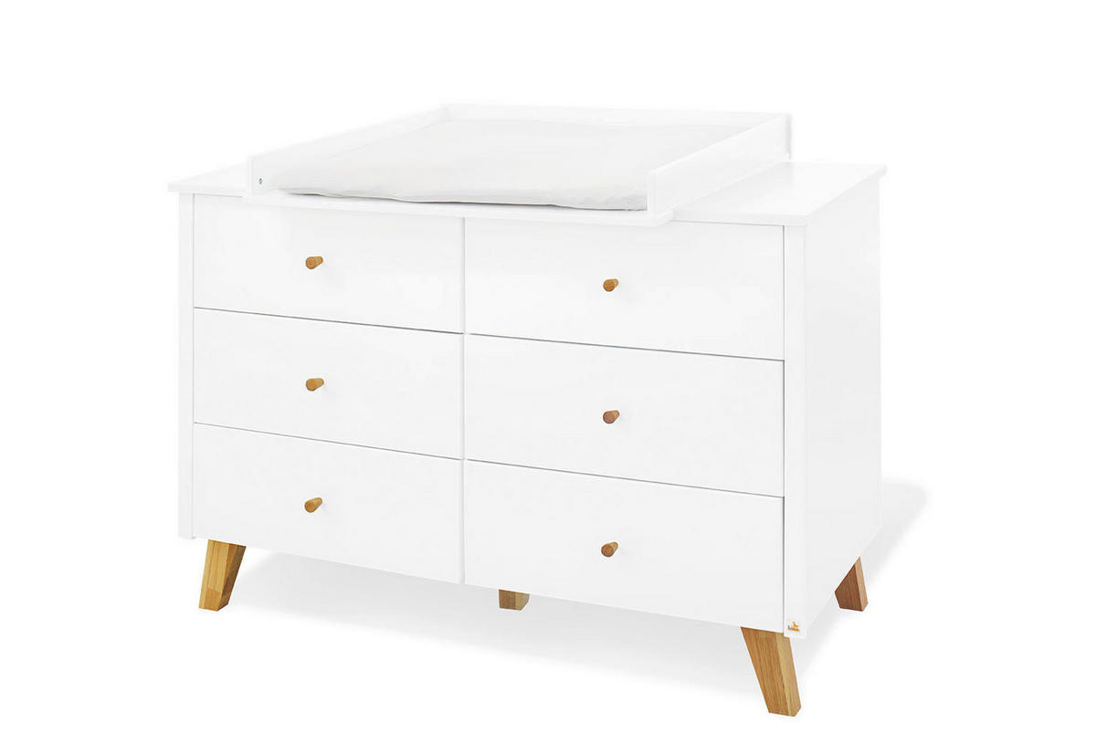 BABYZIMMER PINOLINO PAN  - Eichefarben/Weiß, Design, Holzwerkstoff - Pinolino