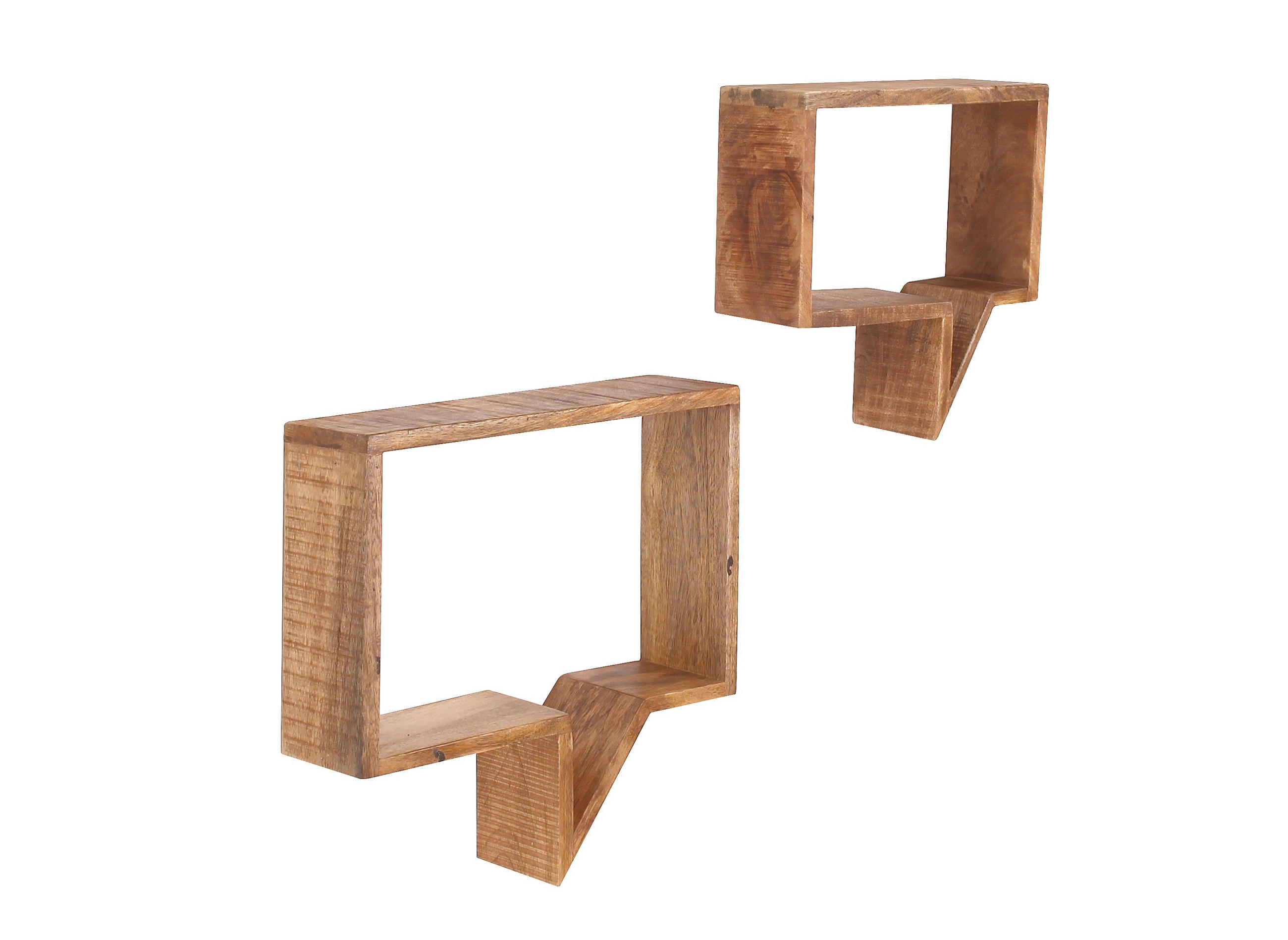 WANDREGALSET 50/46/13 cm  - Naturfarben, Design, Holz (50/46/13cm) - MID.YOU
