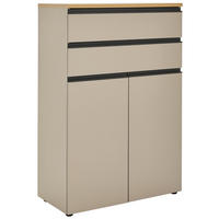 AKTENSCHRANK 80/120/40 cm  - Eichefarben/Grau, Modern, Holzwerkstoff (80/120/40cm) - Novel